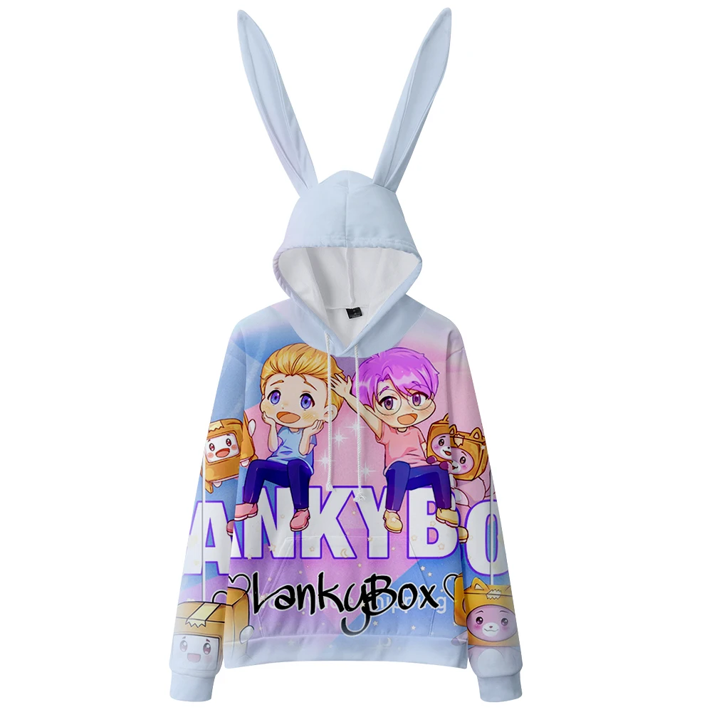 

Cute Kawaii LankyBox Hoodie Casual Hooded Loose Bunny Sweatshirt Streetwear Cute Stylish Women Crop Top Pullovers Hoodies