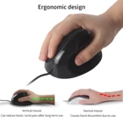CHYI Wired Vertical Mouse Ergonomic 80010001200DPI USB 2.0 Cable 5 Buttons With Mouse Pad Kit 5 Colors Wrist Rest Mice Mat