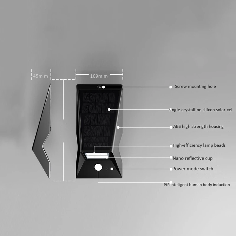 Solar Motion Sensor Light Outdoor IP65 Waterproof Wireless LED | Освещение
