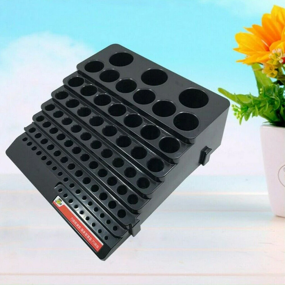 Professional Tools Saving Space Detachable Drill Organizer Multi Hole Simple Practical Storage Box Milling Cutter Holder Durable