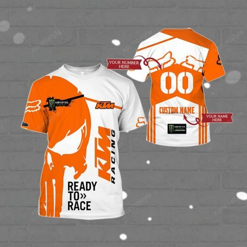 

Summer Men New Outdoor Sports Motorcycle Riding T-Shirt 3D Print Bicycle T-Shirt Racing Short-Sleeve Quick-Drying Oversized Tops