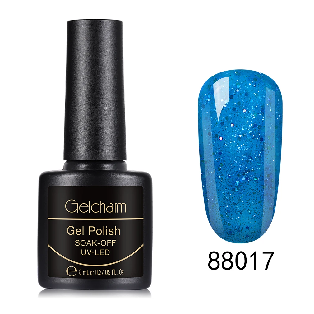 88017 Gelcharm 8 мл сменная серия Гель-лак для ногтей УФ светодиодный отмачиваемый лак для ногтей Блеск для ногтей салон маникюрный лак - Цвет: 88017