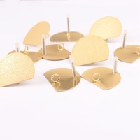 golden plating fan shape earrings base earrings connector 2025mm 6pcslot for diy earrings making finding accessories