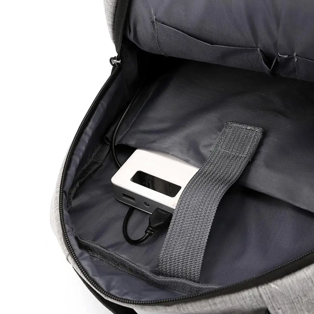 

Fashion Backpack Women Men Solid Business Backpack School Shoulder Bag With USB Interface Bag High Quality Oxford Laptop Bag