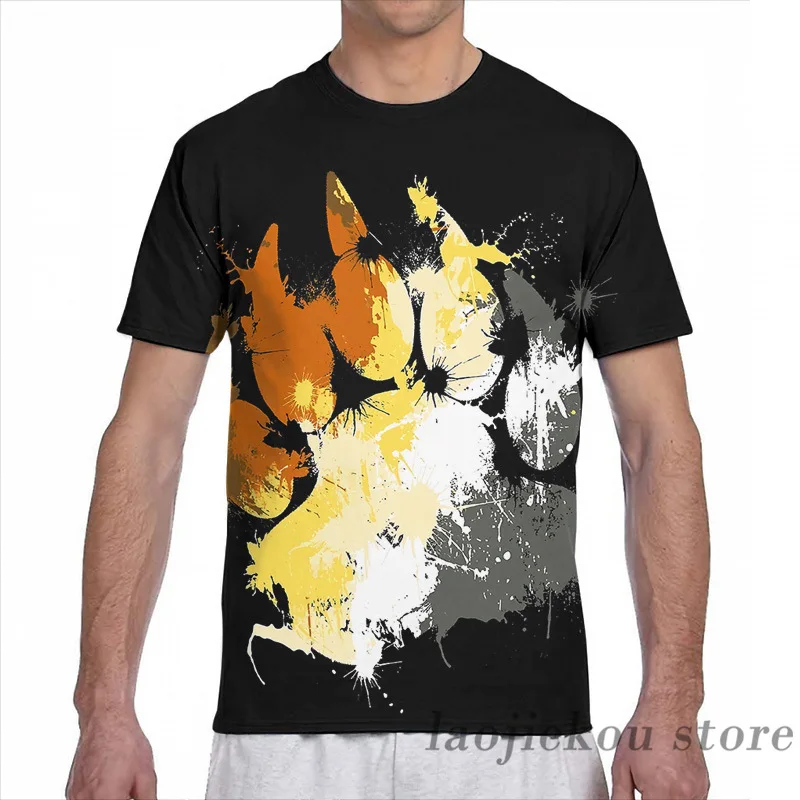 Мужская и женская футболка с коротким рукавом принтом медведя | одежда