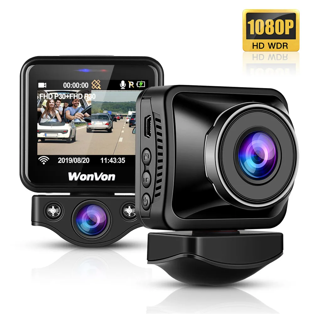 WonVon M5B Автомобильный видеорегистратор 145 ° lcd 2.0MP sony IMX307 IR ночного видения WiFi видеорегистратор HD 1080P двойной видеорегистратор g-сенсор циклическая запись