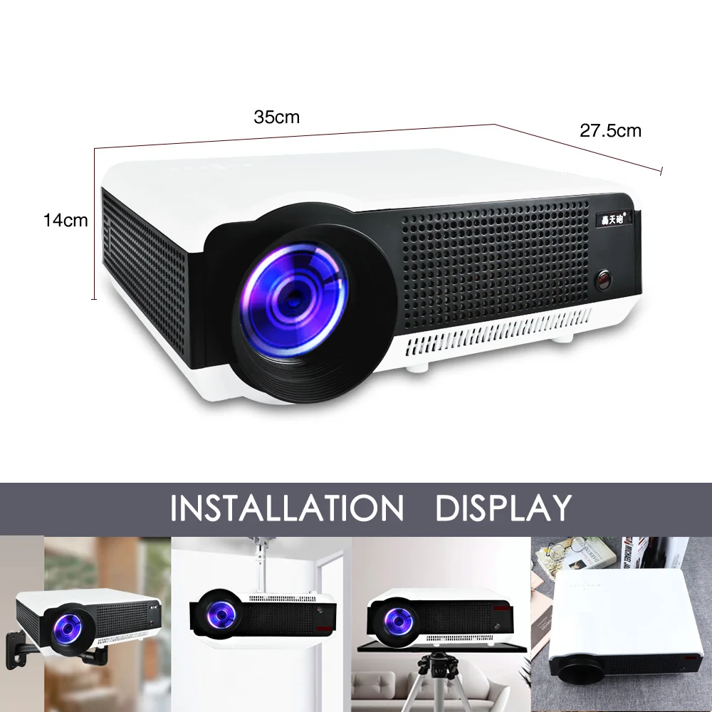 Светодиодный проектор Poner Saund 86 Вт 1280X800p поддержка Full HD 1080P Android 6 0 Wi Fi домашний