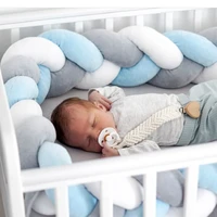 1m2m3m4m baby knot bumper bed newborn pillow cushion cot bumper crib bumper tour de lit bebe tresse baby room accessories