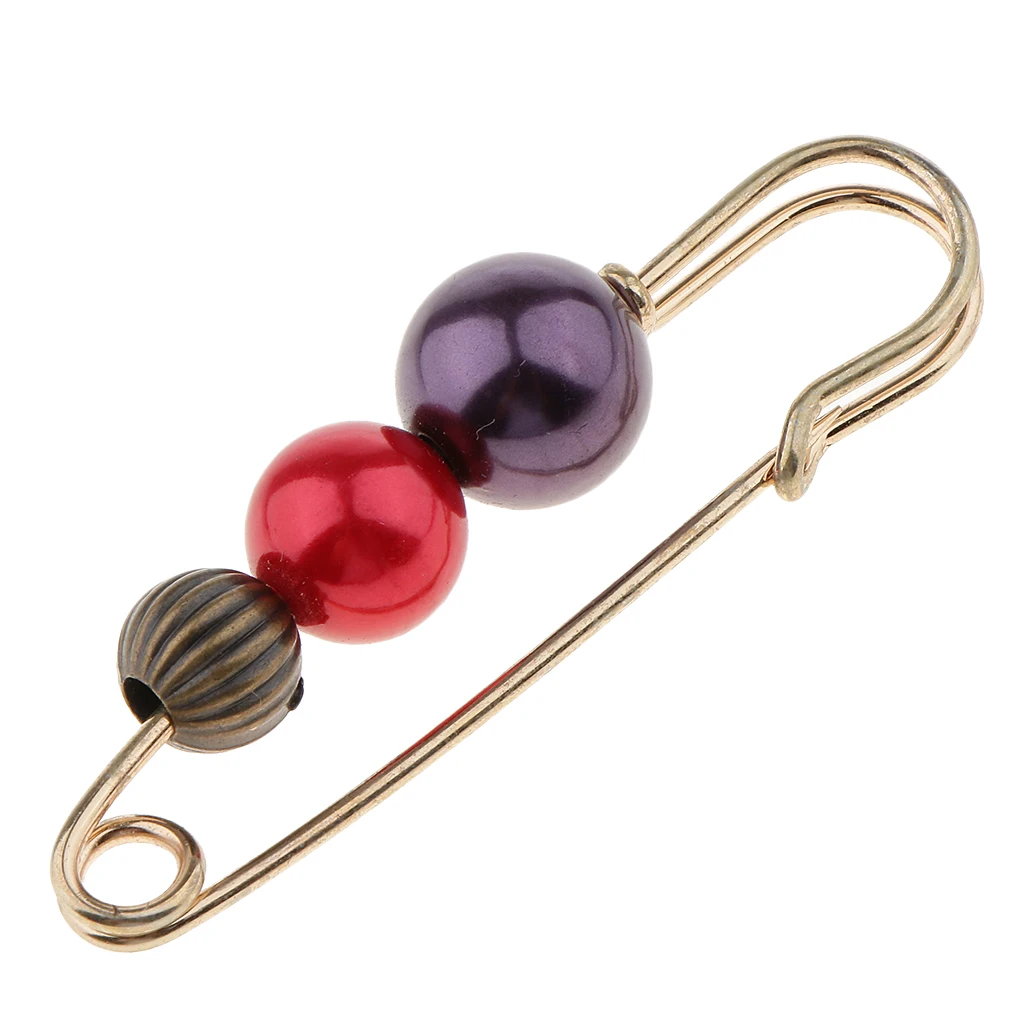 Брошь из искусственного жемчуга булавка для шарфа шаль свитера корсажа