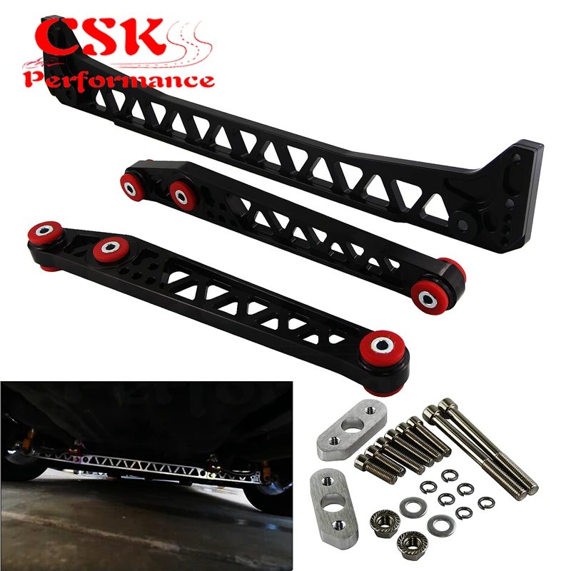 Rear Lower Control Arm +Subframe Brace For 1996-2000 Honda Civic EK EJ |