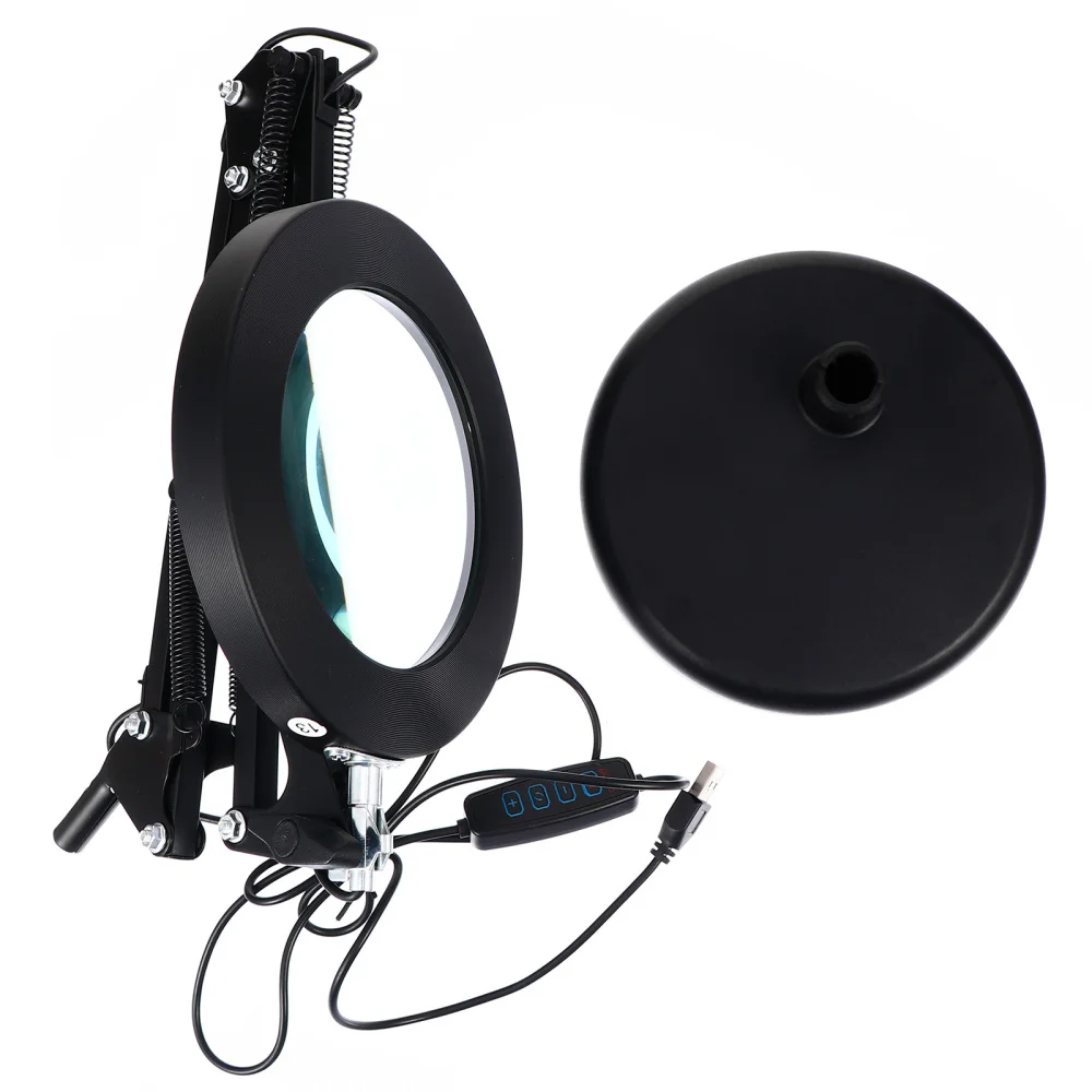 

1 Set 8X LED Facial Magnifying Lamp Manicure Light Folding LED Magnifier Light
