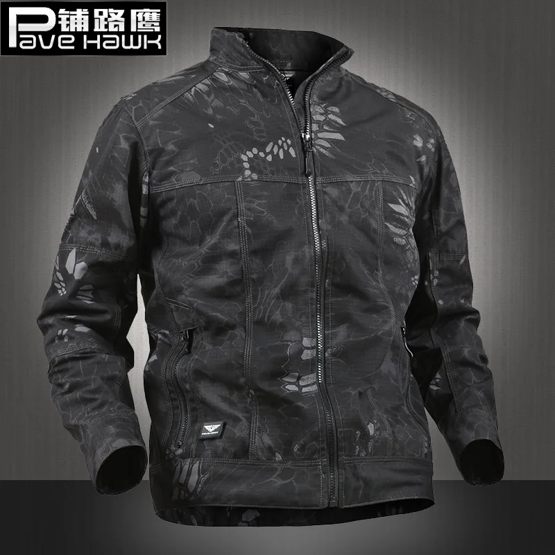 Black Polyester Jacket Men Windproof Military Windbreaker Ropa Militar Hombre Man Spring 2019 Camouflage Army HH50JK | Мужская одежда
