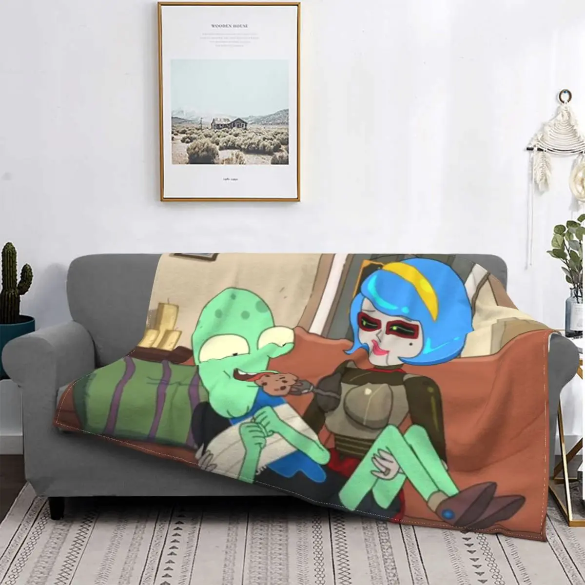 

Solar Opposites Terry Funny Anime Change Portable Warm Throw Blankets for Bedding Travel