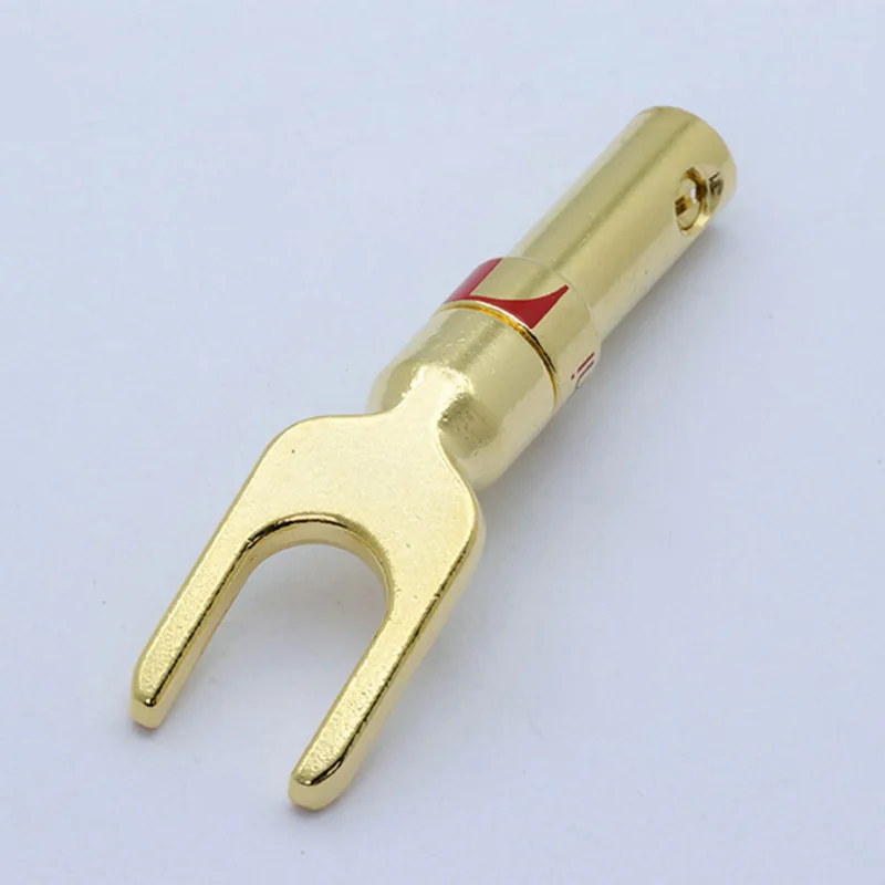 1 пара U &quotЪ&quot контрольные выводы вилки типа банан Коническое позолоченная
