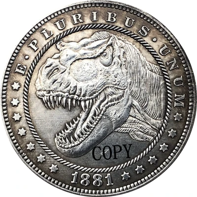 Hobo Nickel 1881 CC копия монеты доллара США Моргана 168|Безвалютные монеты| |