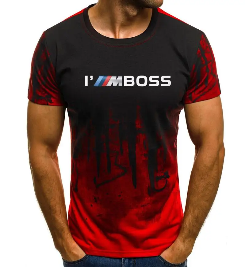 Новинка 2019 летняя модная забавная футболка с логотипом I'm Boss M Power Мужская