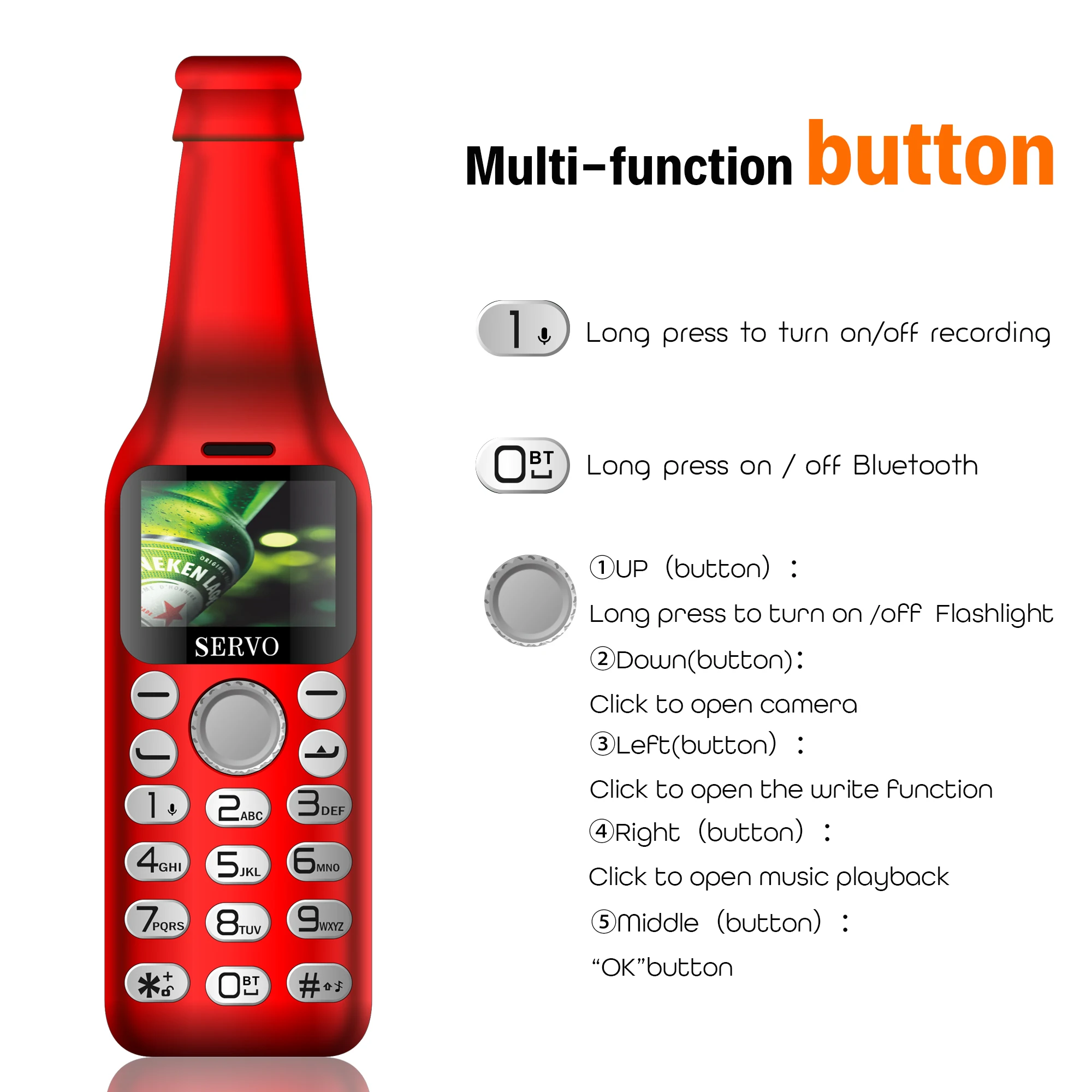 Мини-телефон V8, сервопривод для бутылки вина, bluetooth, HD-диктофон, Малый мобильный телефон русский язык от AliExpress WW