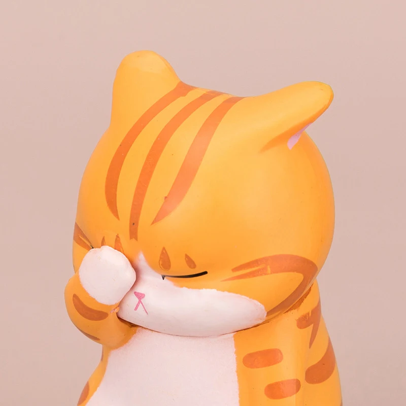 

Mini Cat Figurines Model Gifts for New Year 2022 Mini Home Decor Lovely Cat Dolls Home Decoration Accessories