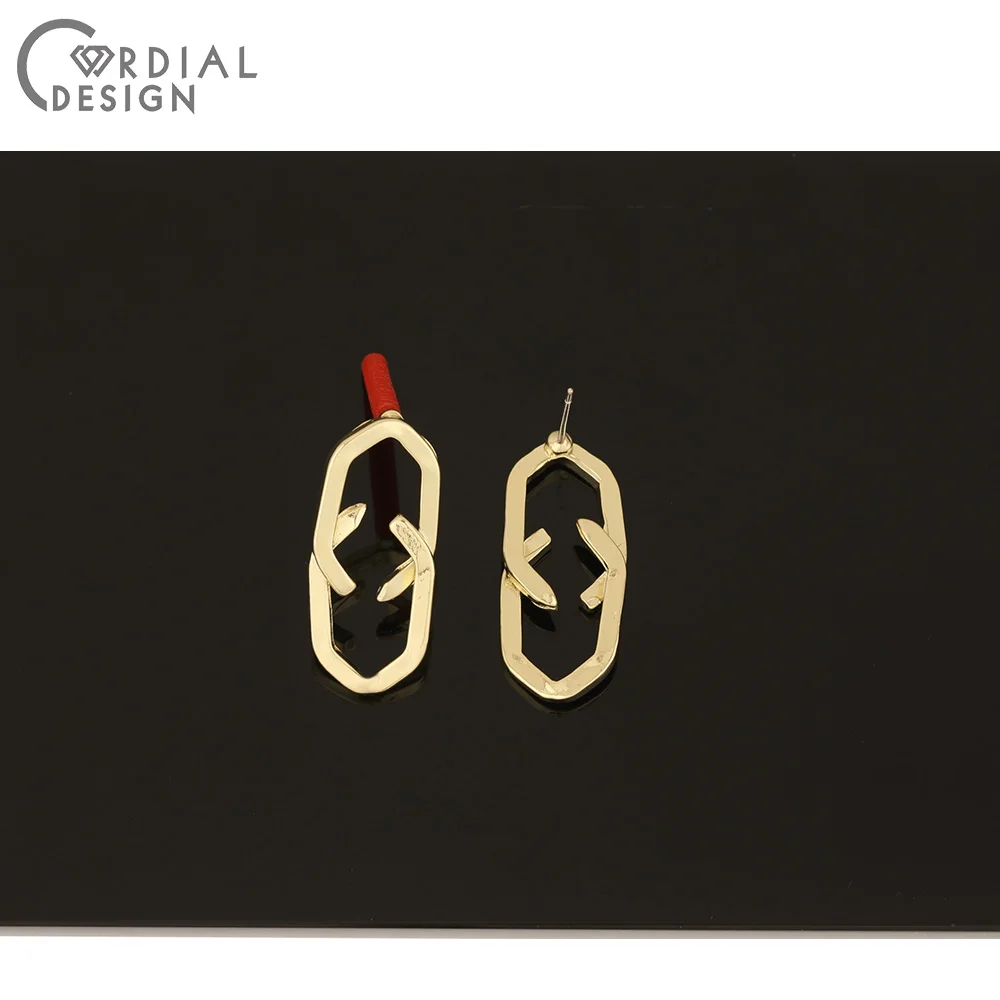 

Cordial Design 100Pcs 12*28MM Jewelry Findings & Components/Earrings Stud/Hand Made/Chain Shape/DIY Making/Earring Accessories