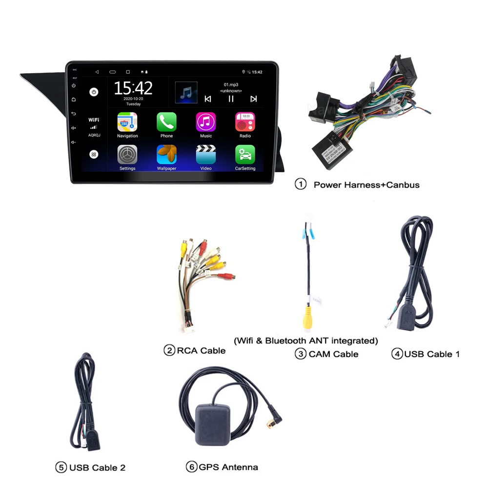 

2 Din 9 Inch Car Multimedia Player Android 8.1 gps navigation For Mercedes-Benz GLK-Class X204 2012 - 2015