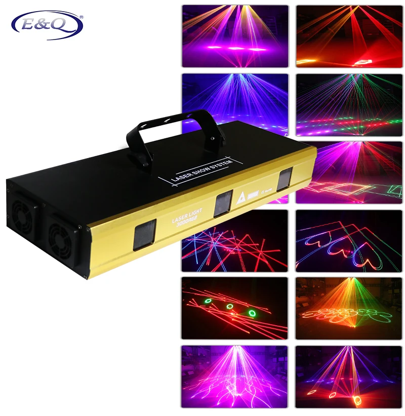 

2021 RGB 3IN1 Animation Laser Light 256 Patterns And 11 laser Effect Stage Projector DMX512 For DJ Disco Dance Floor Party Bar