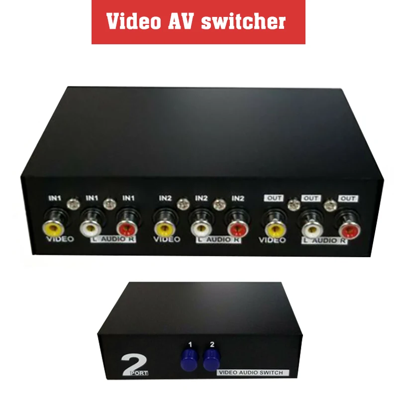 

2 Ports RCA Composite Video Switcher Audio Switch Selector Switcher Splitter Switch Switcher Selector Box For Laptop Accessories