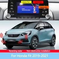 display reversing image front and rear radar parking detector kit sound warning indicator for honda fit 2019 2021