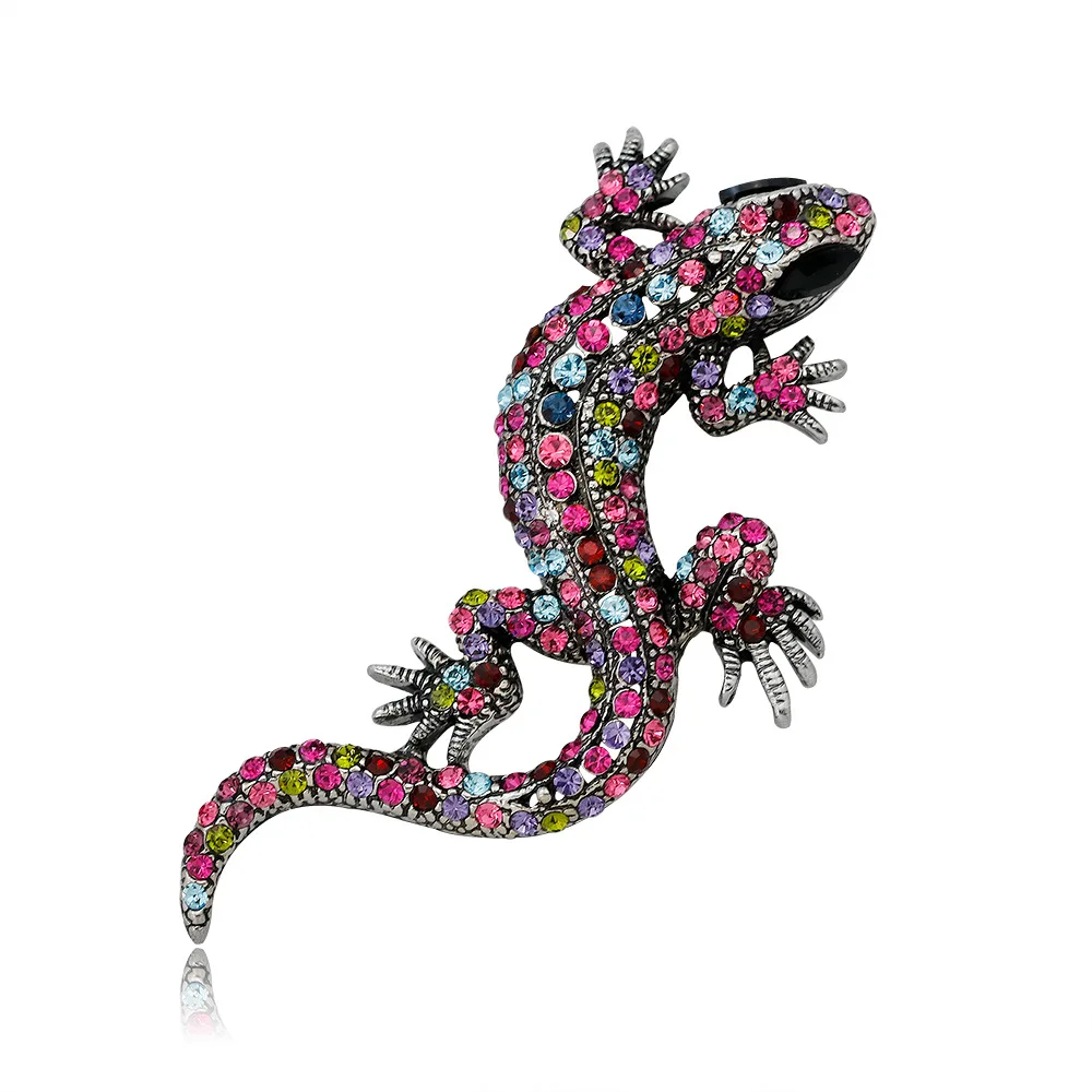 

Vintage Rhinestone Lizard Brooches for Women Gecko Animal Pin Brooch Men Suit Badges Party Jewelry Gift Cothes Accessories Pins