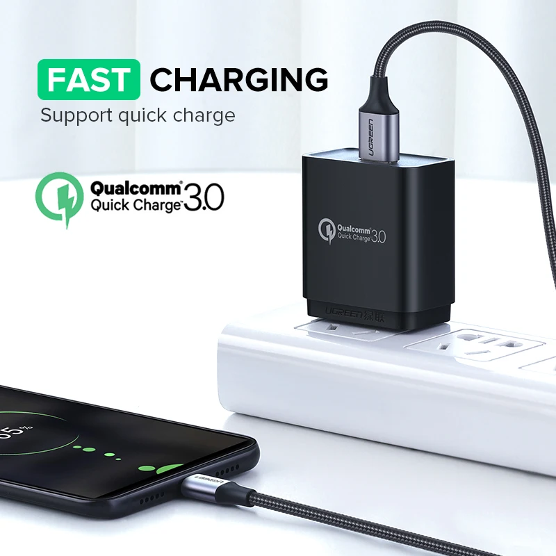 Кабель UGREEN с Micro USB 3 А кабель для быстрой зарядки к 2 0 зарядный шнур Android провод Samsung