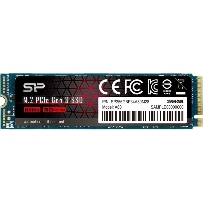 Твердотельный накопитель Silicon Power A80 SP256GBP34A80M28 SSD M.2 256GB PCI-Ex4 | Компьютеры и офис