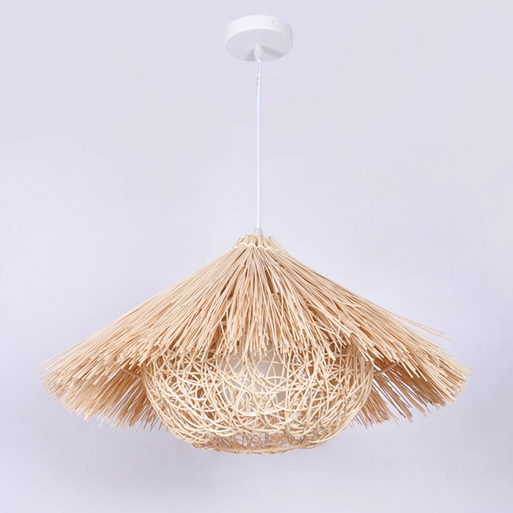 Ручной подвесной светильник E27 в японском стиле из ротанга для ресторана спальни