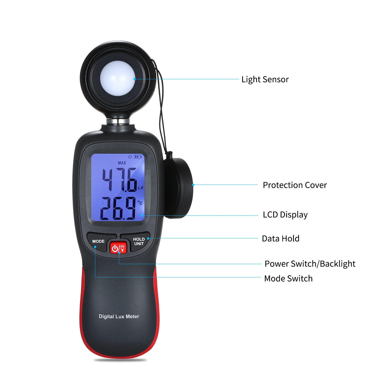 2020 миниатюрный Цифровой Люксметр ЖК-дисплей ручной светильник люксметр