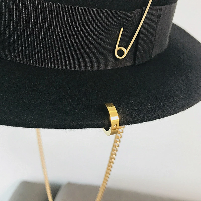 Осень-зима 2021 европейская декоративная цепочка в стиле панк шерстяная Женская