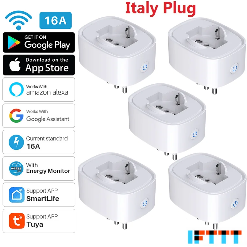

Умная розетка Tuya с Wi-Fi, 16 А, работает с Alexa Google Home