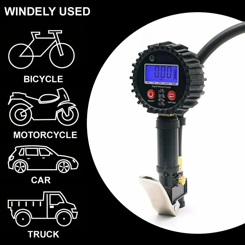 2020 Новый цифровой светодиодный насос для шин Манометр воздушный компрессор