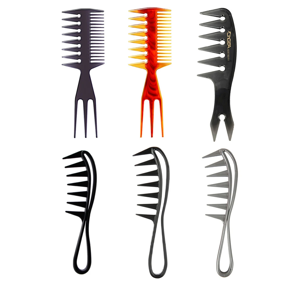 

Anti-static Hair Brush Oil Comb Retro Oil Head Wide Tooth Comb Plastic Detangler Curly Hair Hairdressing Tool Comb for Men Women