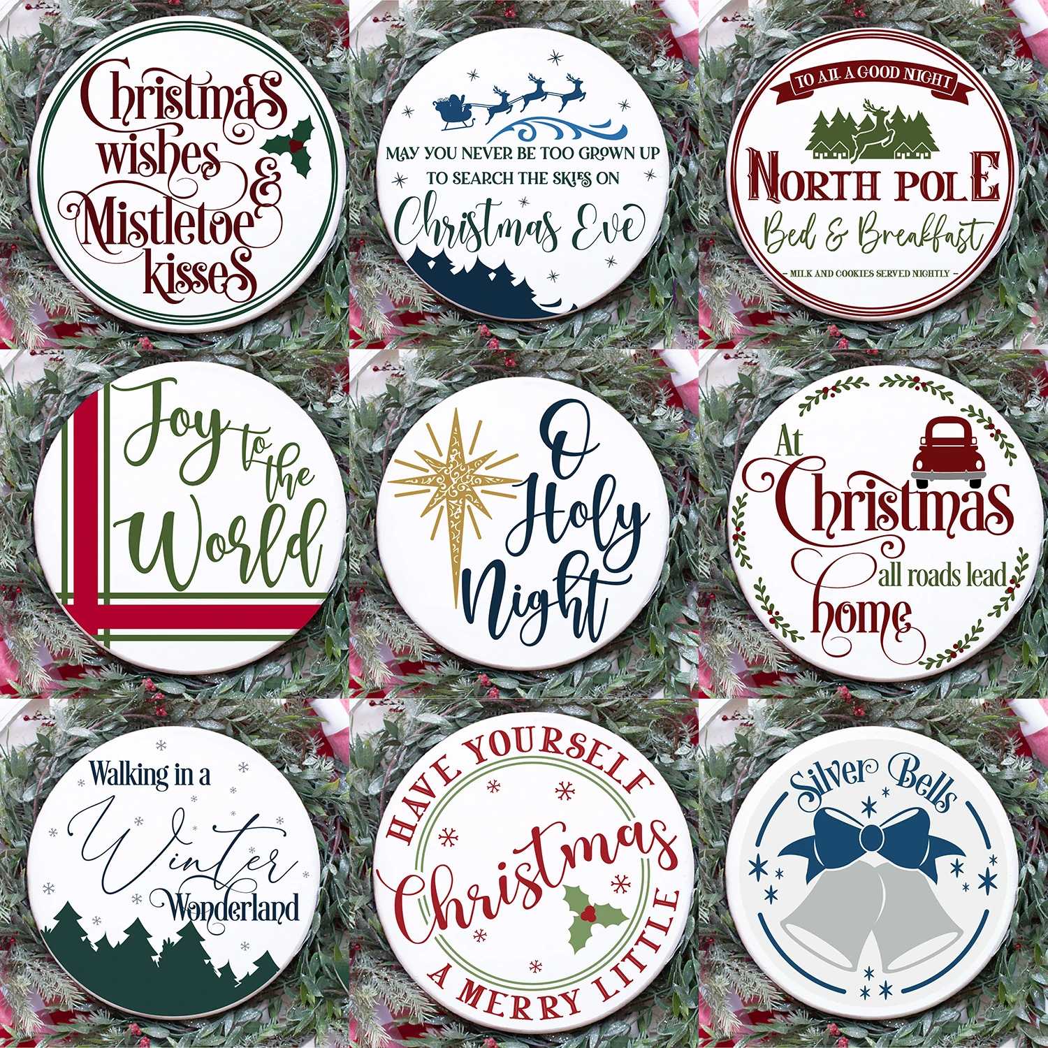 

Рождественский деревянный знак круглой формы, подвесные таблички, рождественские слова, домашний декор для гостиной, Рождественское украш...