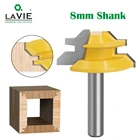 Концевая фреза LA VIE MC02011, 1 шт., хвостовик 8 мм, 45 градусов, карбидный замок, врезной Шипованный нож, 34 дюйма, для деревообработки