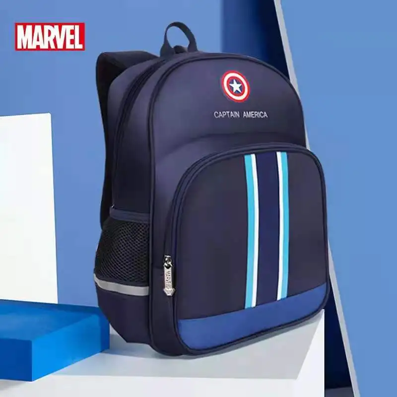 Disney School Bags For Boys Spider Man Captain America Primary Student Shoulder Orthopedic Backpack Grade 1-3 Mochilas Escolares