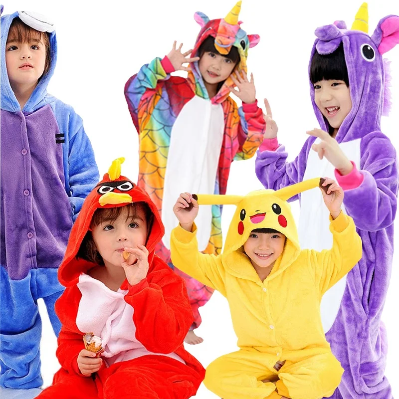 Пижамы для девочек BoysKigurumi с единорогом детские пижамы животными ползунки панда