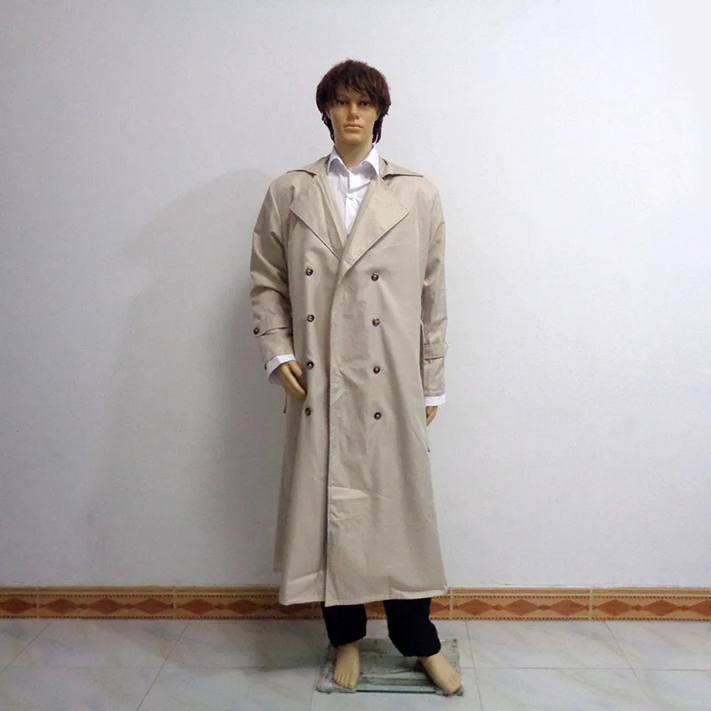 Супернатуральный Охотник Ангел Эммануэль Cas/Castiel Twill плащ косплей костюм на заказ