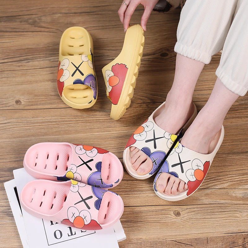 

Low Shoes House Slippers Platform Slipers Women Slides 2021 Massage Flat Rome Basic Rubber PU Hoof Heels Fabric Shoes Slippers F