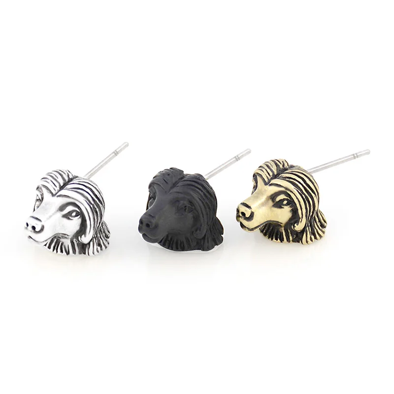 Boho Vintage Afghan Hound Dog Pet Stud Earing Punk Animal Earrings for Women Girl Unique Party Personality Gift Brincos Korean | Украшения