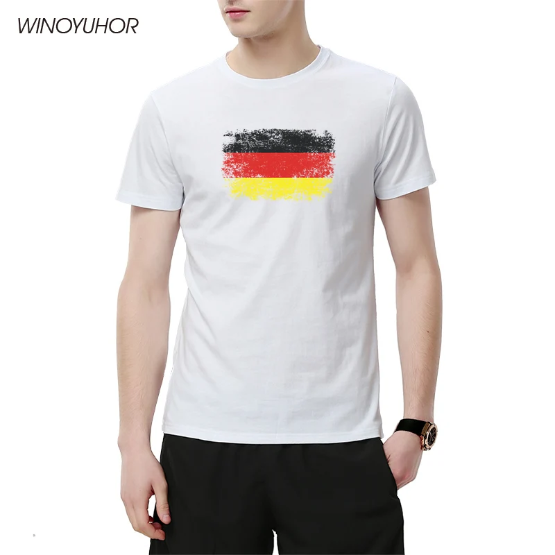 

Funny German Flag T Shirt Men Germany Print Colorful Tshirts Casual Harajuku Cotton Tees Vintage Clothes High Quality