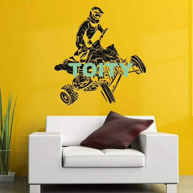 H63cm x W57cm 29 Конструкции квадроцикл atv гоночный Rider Экстремальная Спортивная Наклейка на стену 4 Wheeler по бездорожью Декоративная Виниловая Наклейка Декор дома Фреска - Цвет: H63cm x W57cm