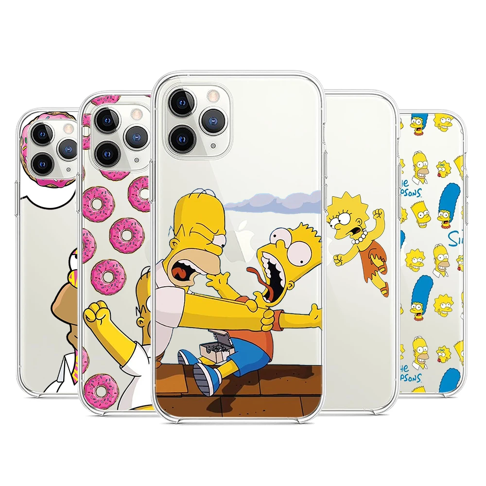 Homer Simpson Silicone Cover For Apple IPhone 14 13 12 Mini 11 Pro XS MAX XR X 8 7 6 6S 5 Plus SE Phone Case