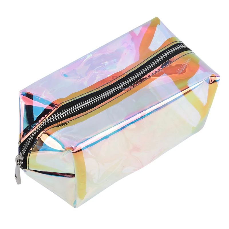 

Design Women Cosmetic Bag Laser Makeup Case Transparent Beauty Organizer Pouch Female Jelly Bag Clear Pouch