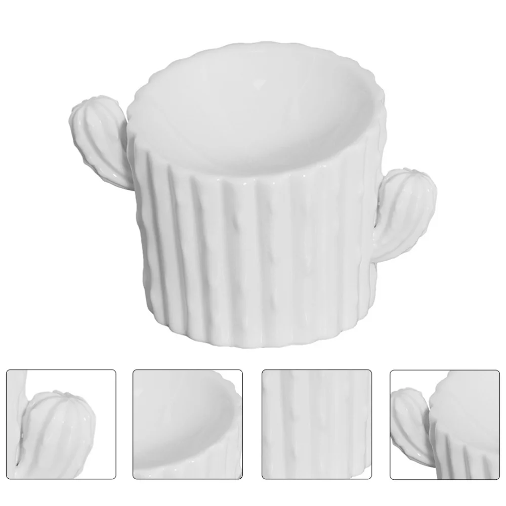 

1Pc Decorative Pet Bowl High Base Protective Cat Bowl Pet Feeding Bowl (White)