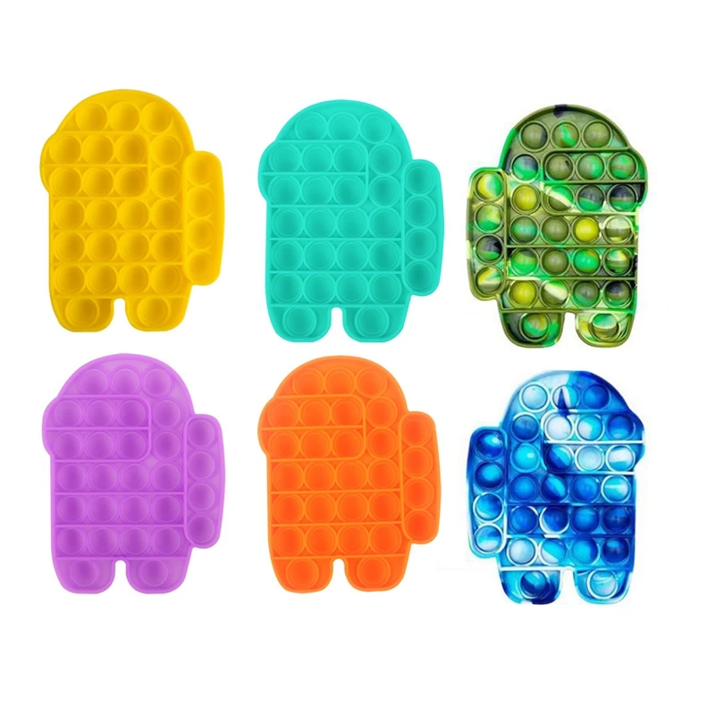 

Funny Anti-stress Pops It Fidget Reliver Stress Push Pops Bubble Sensory Toy Adult Kid Autism Needs Squishy Stress Reliever Toys