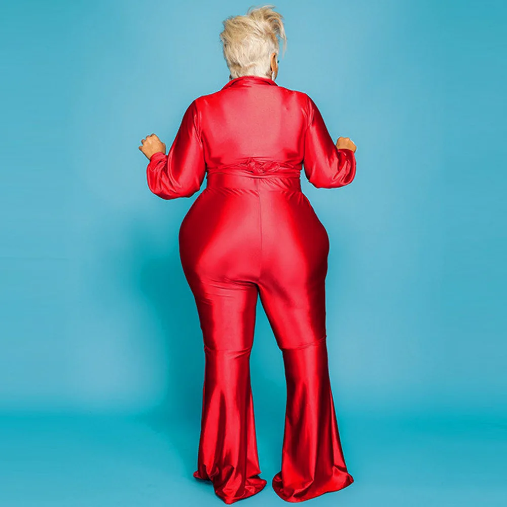 

Solid Color Stain Two Piece Outfits Women Office Matching Sets Long Sleeve Shirt Blouses Wide Leg Pants Trousers Wholesale